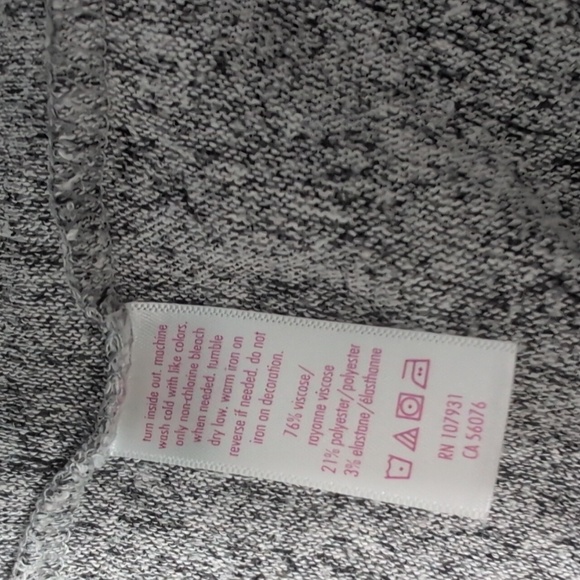 Justice Sweater Hoodie Open Waterfall Cardigan Heathered Gray Girls XL - Picture 7 of 7